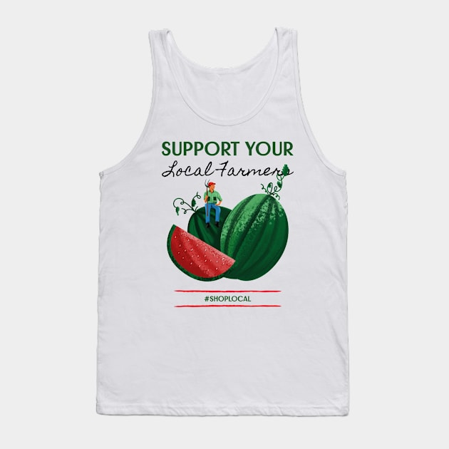 Small Farmer Family Farm Farmers Market Buy Local Tank Top by Tip Top Tee's